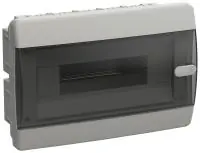UNION Compact Корпус пластиковый ЩРВ-П-12 IP41 черная прозрачная дверь IEK в Москве UNION Compact Корпус пластиковый ЩРВ-П-12 IP41 черная прозрачная дверь IEK - foto