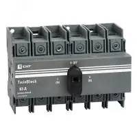 Рубильник 63A 3P реверсивный c рукояткой для прямой установки TwinBlock - foto