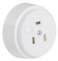 РПпл10-01-Ст Розетка разборная для плиты с з/к о/у 32А белая IEK - foto